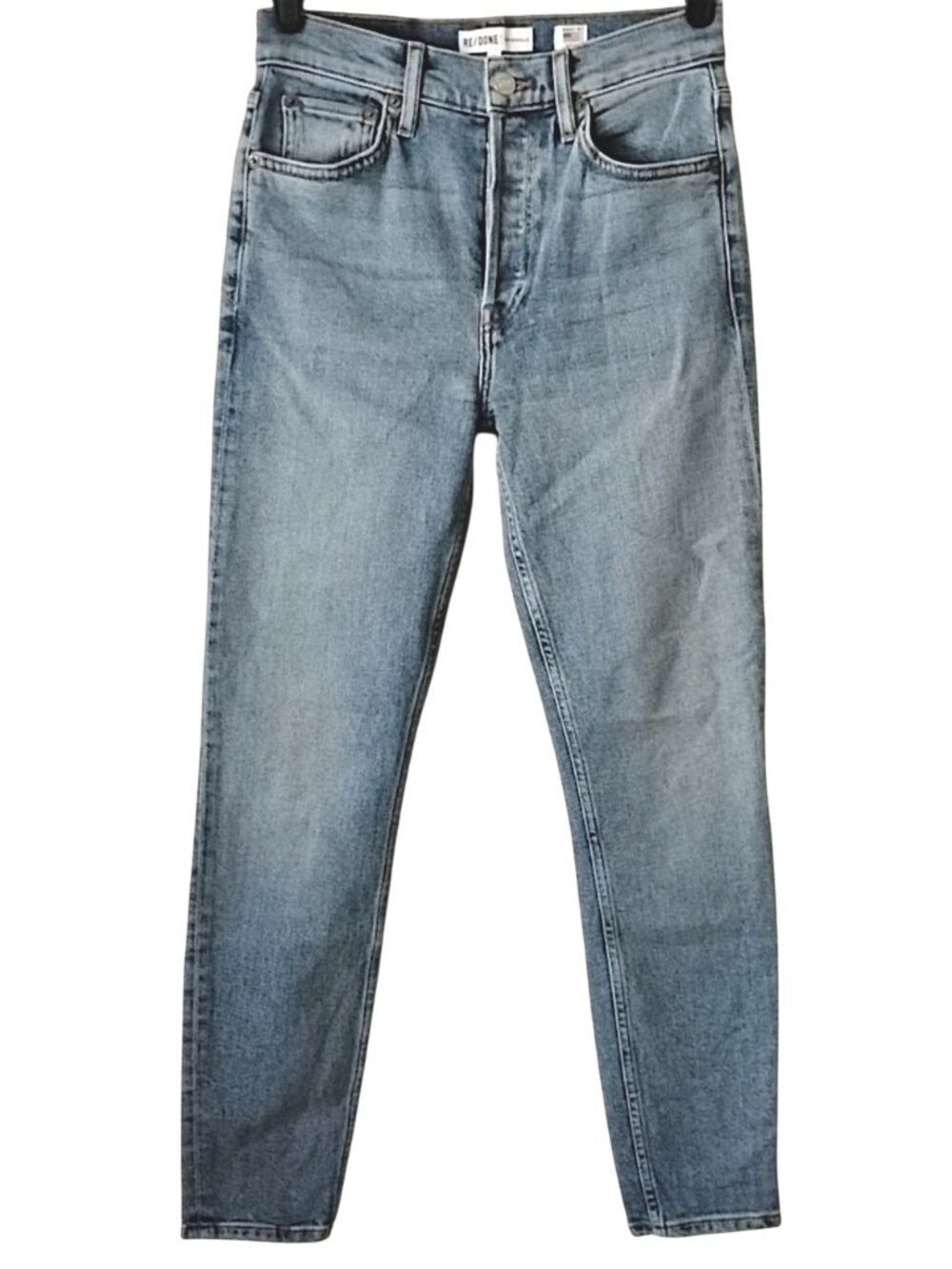 NWT Re/Done Originals Mid 90s High Rise Ankle Crop Stretch Jeans 25 Light Indigo